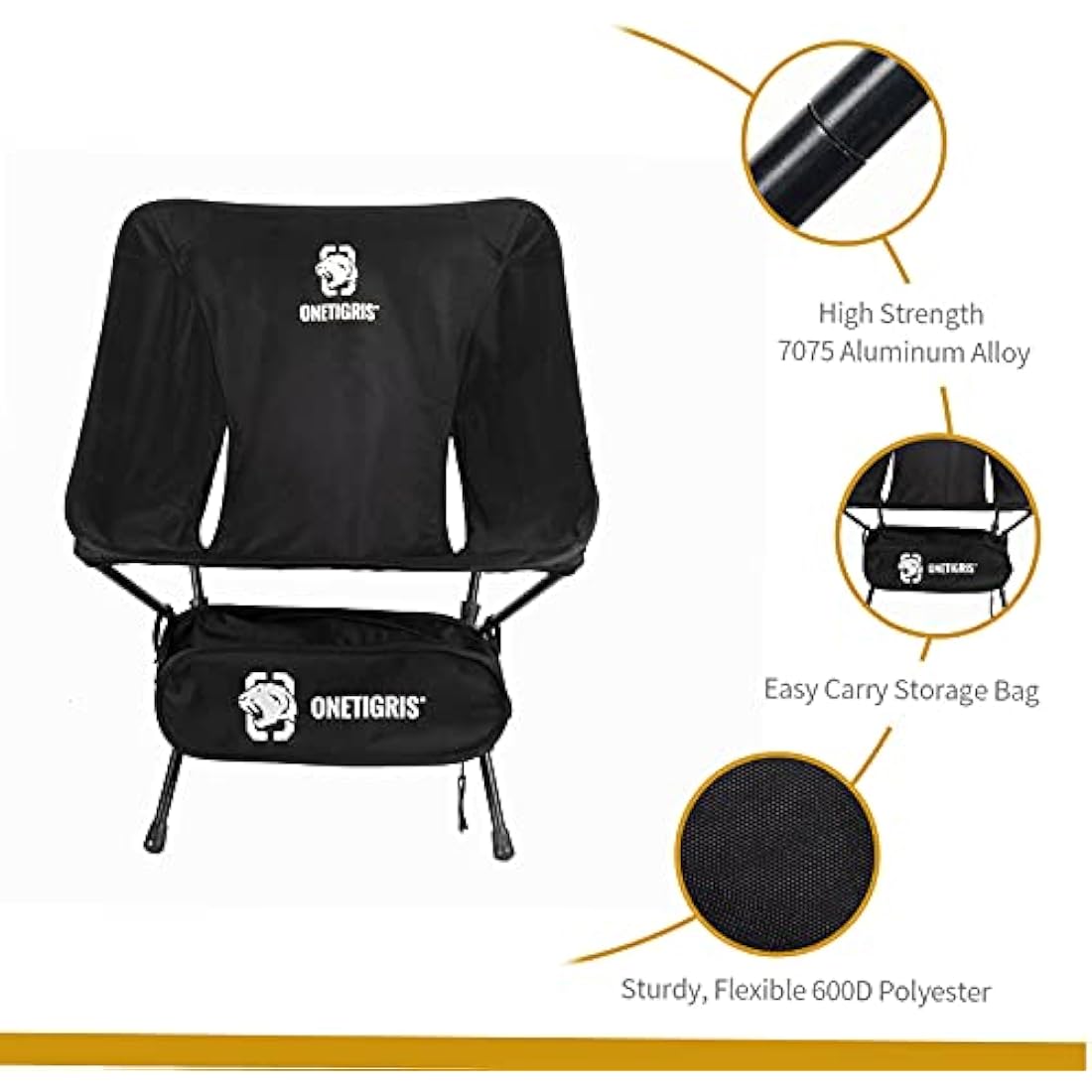 OneTigris PROMENADE Folding Camping Chair | Ultralight 150kg Capacity