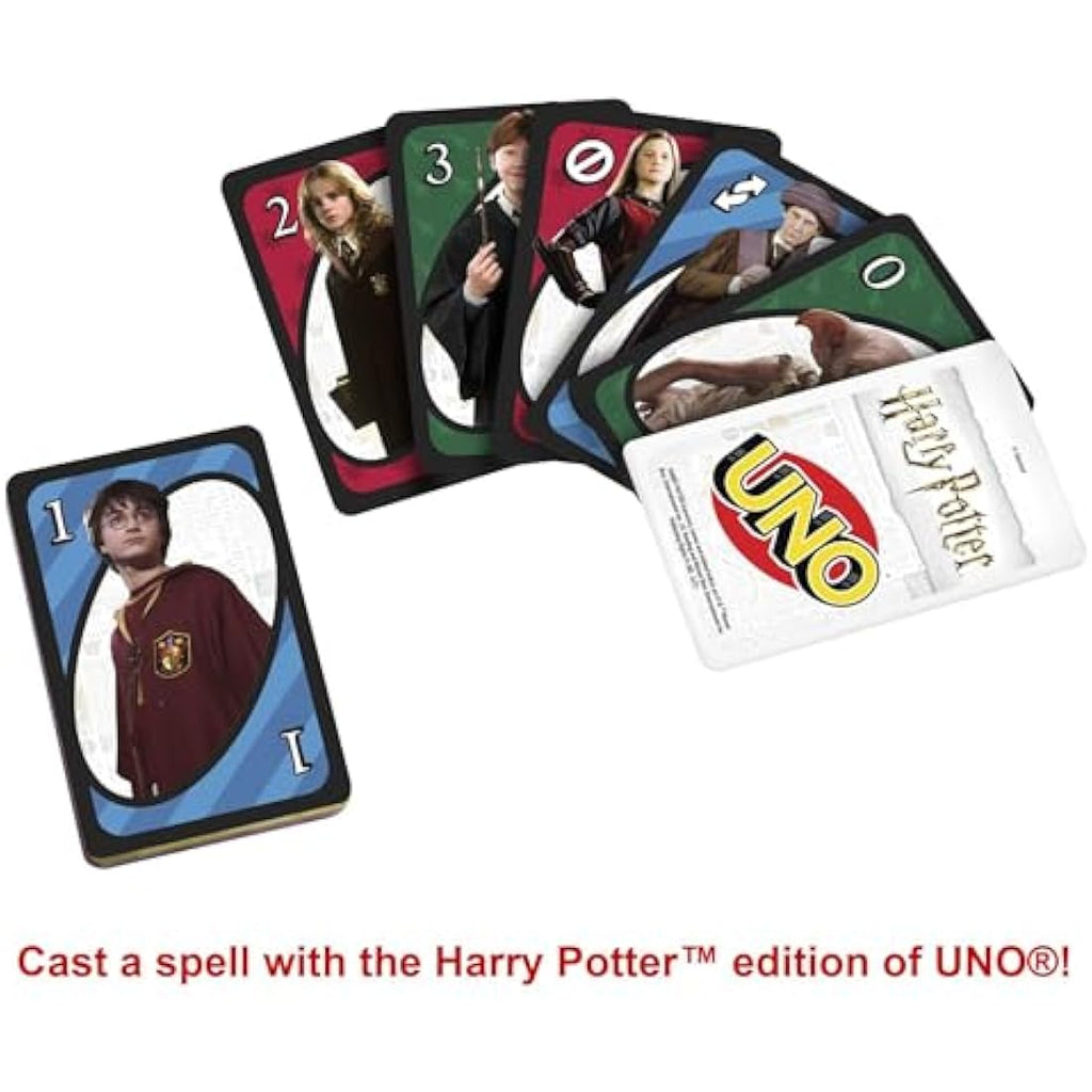 Mattel UNO Harry Potter Card Game – Collectible Deck for 2-10 Players