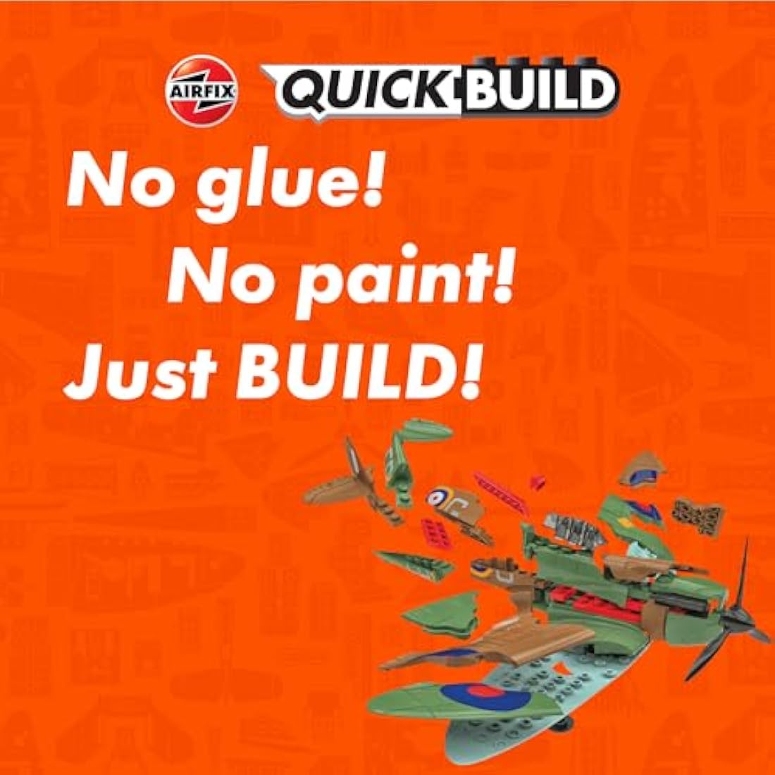Airfix Quick Build Spitfire Model Kit – Snap-Together Plane Toy for Kids