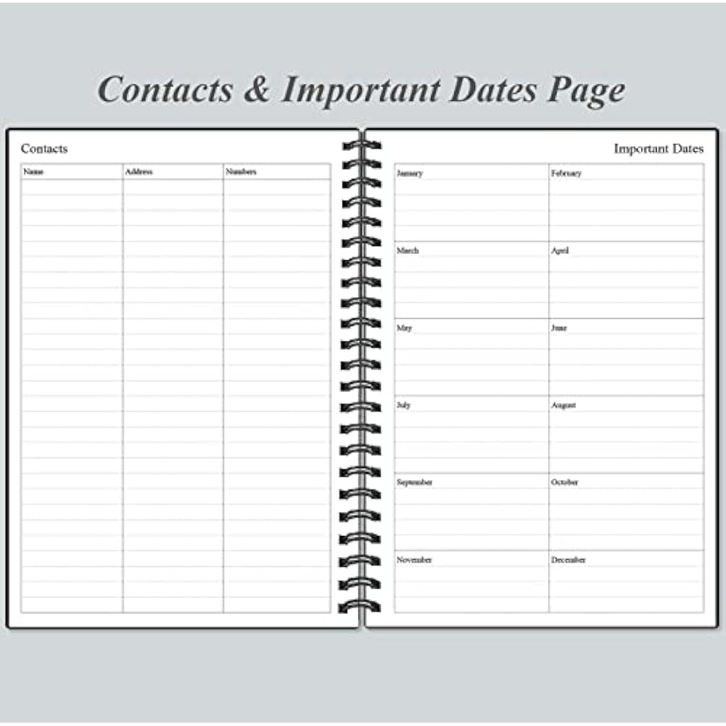 Jolof Store Undated Daily Planner – A5 Hourly Schedule & To Do List Notebook