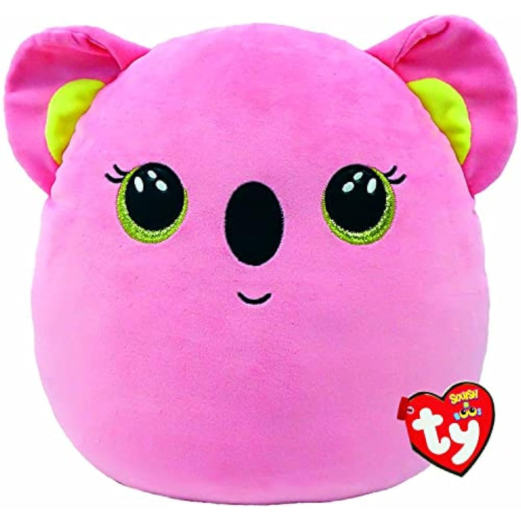 TY Squish a Boo Poppy Koala Plush Pillow - Pink Soft Toy, 20 CM