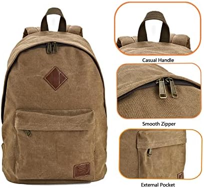 Vintage Canvas Backpack | Unisex Laptop Travel Daypack