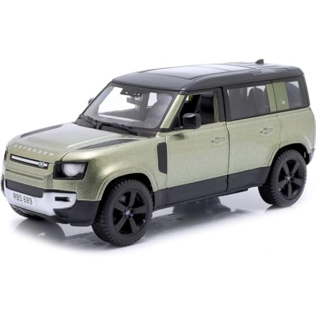 Bburago Land Rover Defender – 1:24 Scale Die-Cast Model SUV, Green
