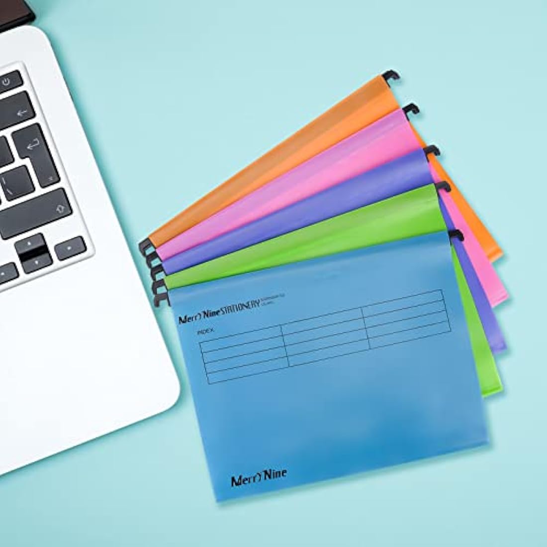MerryNine Foolscap Suspension Files | 15-Pack Poly Filing Folders