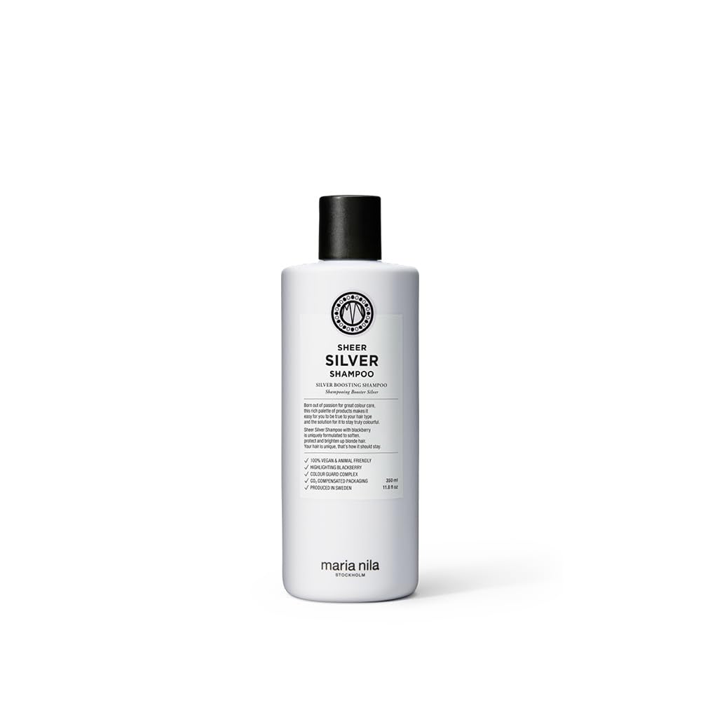 Maria Nila Sheer Silver Shampoo 350ml | Vegan Violet Pigment Toning