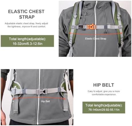Mountaintop 40L Hiking Backpack | Lightweight Trekking Rucksack