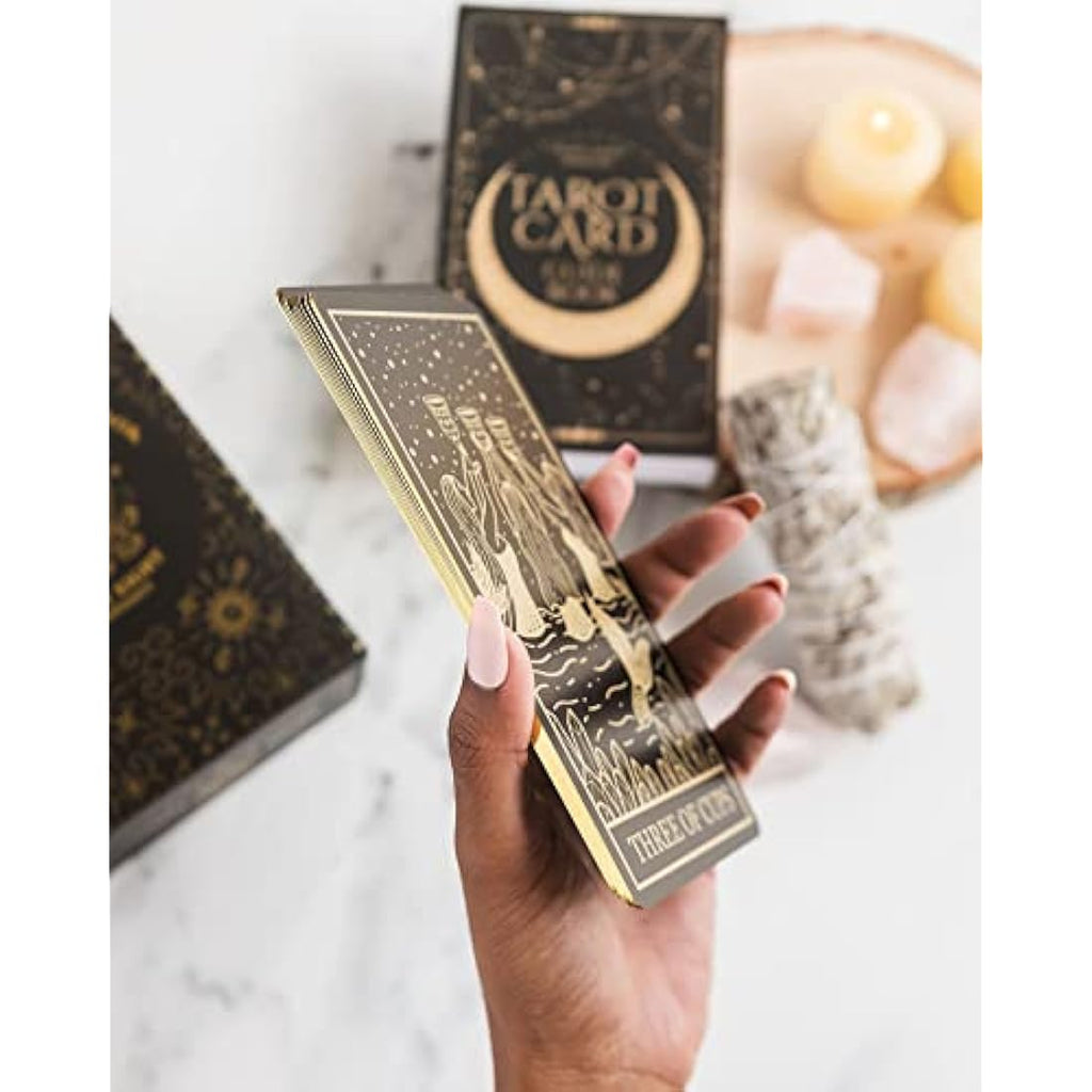 Jolof Store Gold Foil Tarot Cards with Guidebook - Mystical Deck