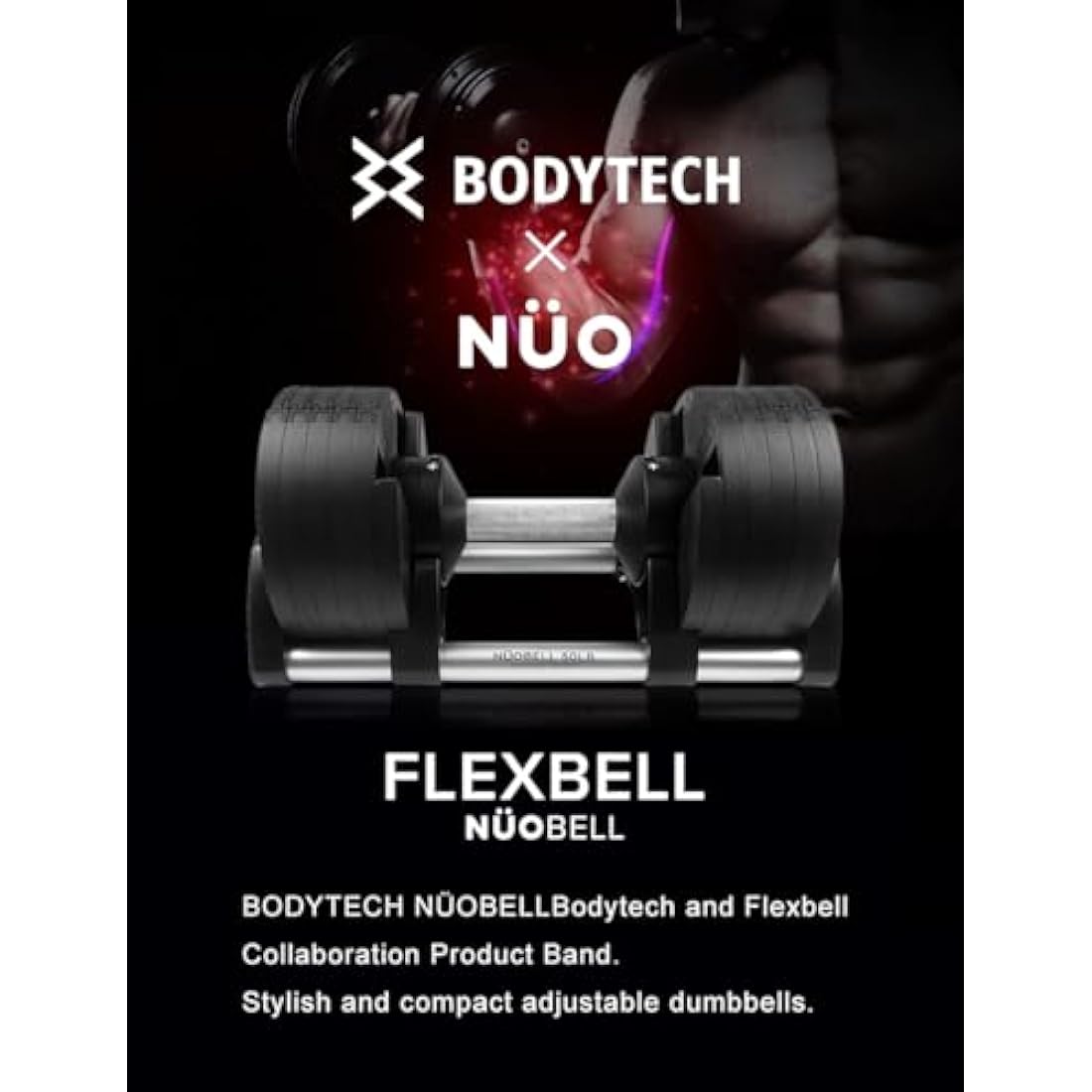 Bodytech Adjustable Dumbbell – One-Hand Weight Change Home Gym Gear