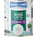 Johnstone's Quick Dry Satin Exterior Wood & Metal Paint - Ashford Grey 0.75L