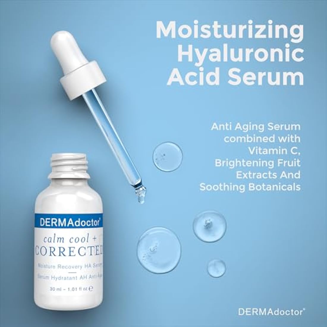 DERMAdoctor Calm Cool + Corrected Hyaluronic Acid Serum for Sensitive Skin