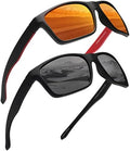 Polarized Wrap Around Sport Sunglasses for Cycling & Fishing