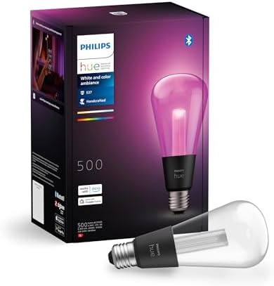 Philips Hue Lightguide ST70 Edison Smart Bulb – Handblown Color LED