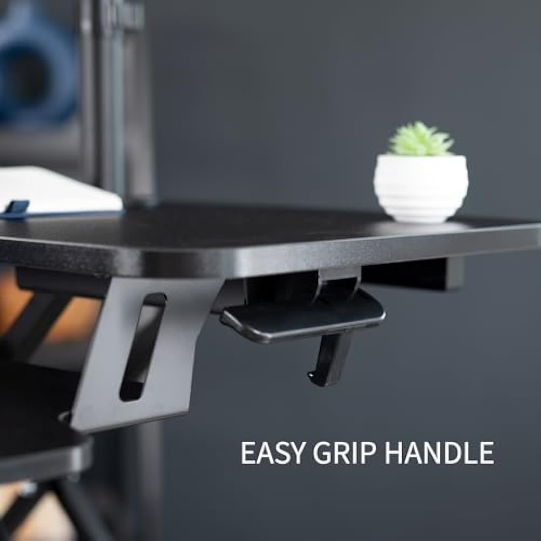 VIVO Standing Desk Converter with Dual Monitor Mount - 81cm Black Riser