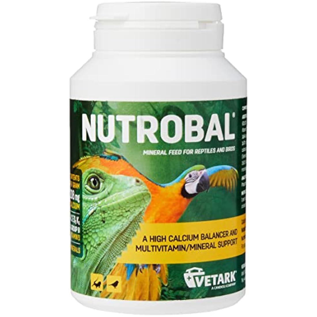 Nutrobal Calcium & Vitamin D3 Powder Supplement for Reptiles & Birds, 100g