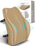 Travel Ease Memory Foam Lumbar Support Cushion for Office Chairs - Khaki