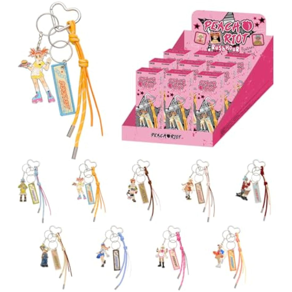 POP MART Peach Riot Rush Hour Series Pendant Set - Collectible Art Toys