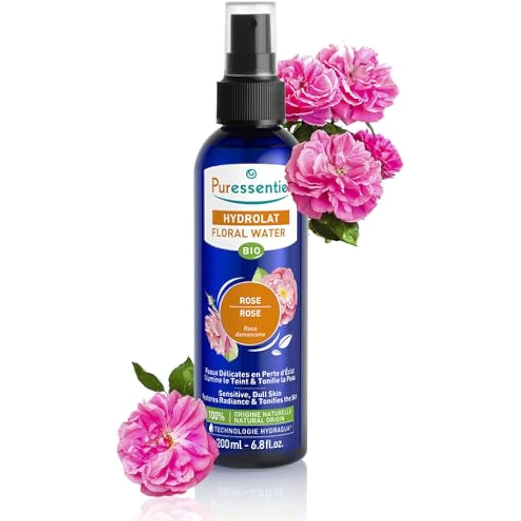 Puressentiel Organic Rose Hydrolat – Steam Distilled Natural Toner 200ml