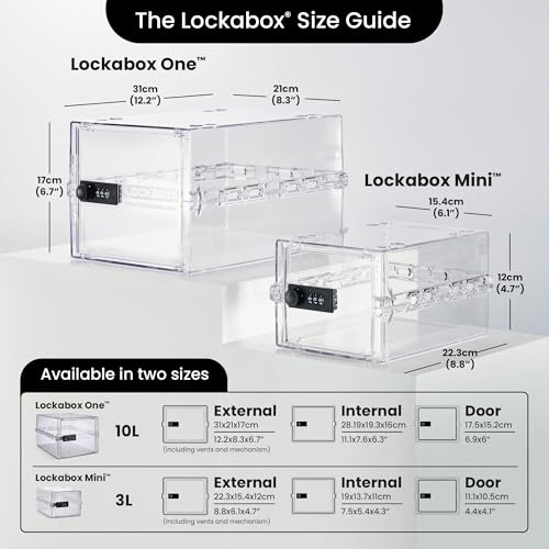 Lockabox One Crystal | 10L Lockable Storage Box for Food and Medicine