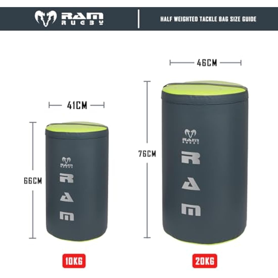 Ram Rugby Weighted Tackle Bag & Ring – Durable UK Made Training Aid