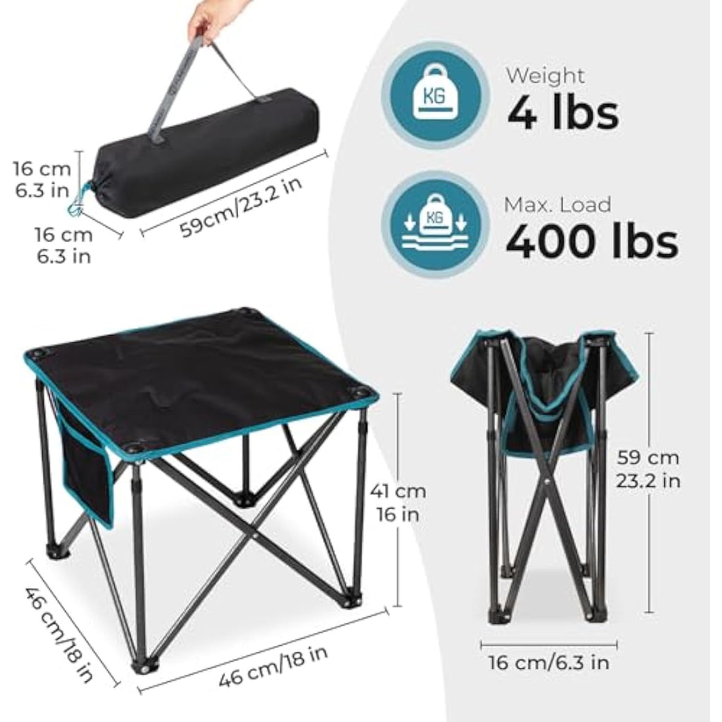 FUNDANGO 2-Pack Heavy Duty Padded Camping Stool | 400 Lbs Folding Seat