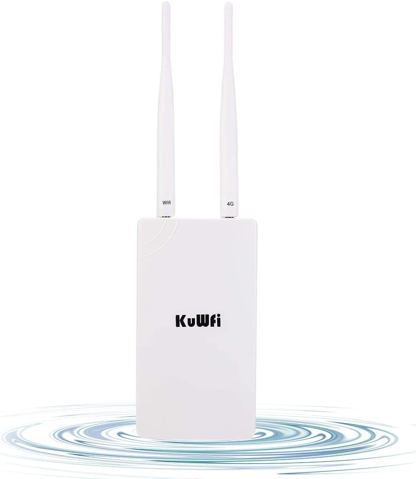 KuWFi 4G Outdoor Router with SIM Slot – 300Mbps High Speed WiFi