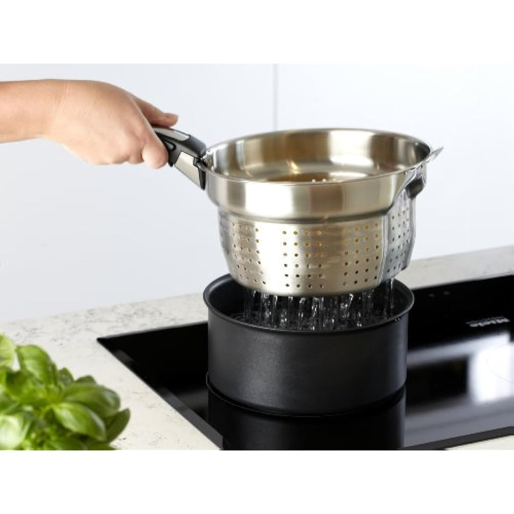 Tefal Ingenio 20cm Stainless Steel Pasta Insert | Space-Saving Colander