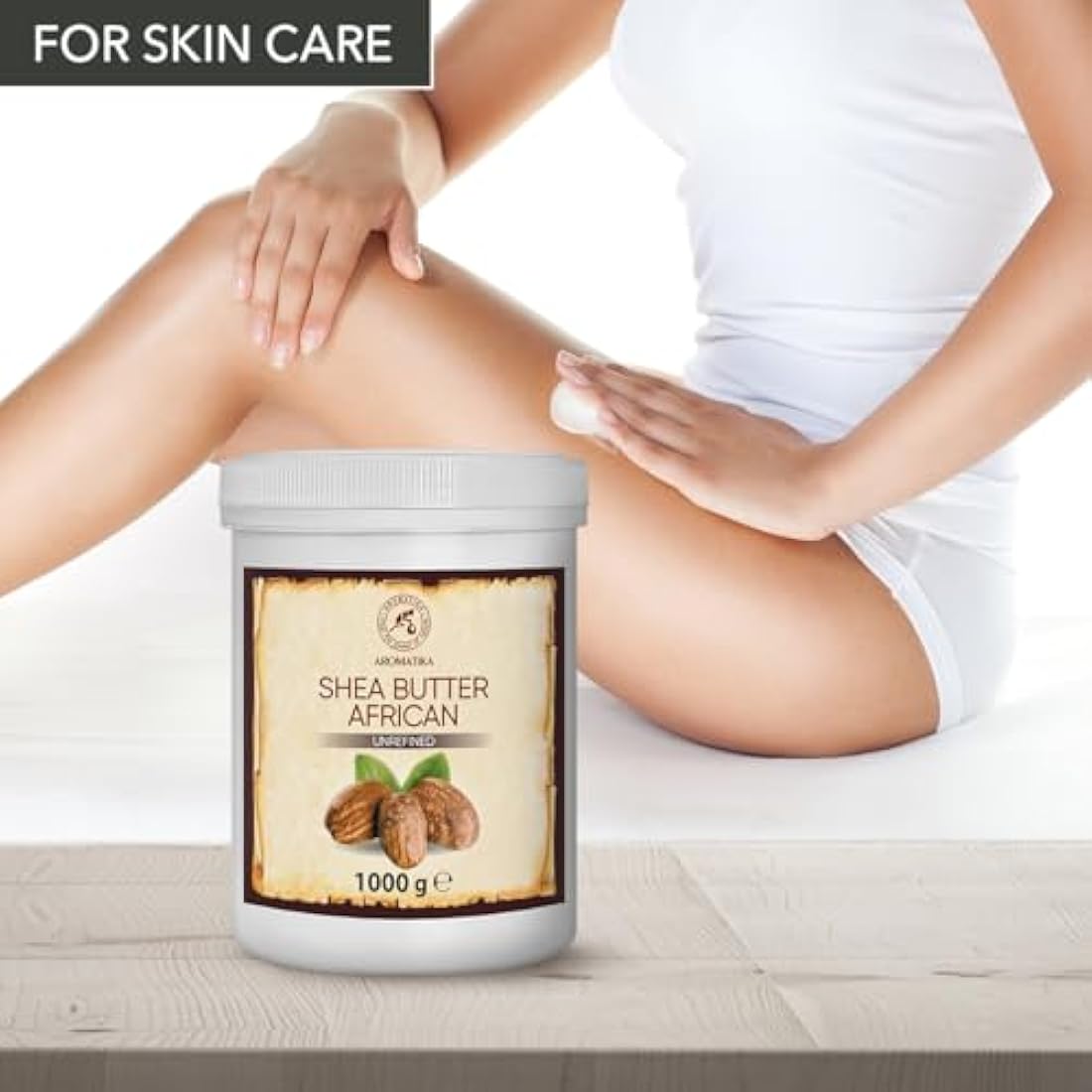Jolof Store Raw Unrefined Shea Butter – 1000g Cold Pressed Body Butter