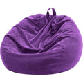 Nobildonna Corduroy Bean Bag Chair Cover – 300L Storage (Ultra Violet)
