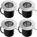 Goodia 3W LED Warm White In-Ground Landscape Lights - IP67 Waterproof (4 Pack)