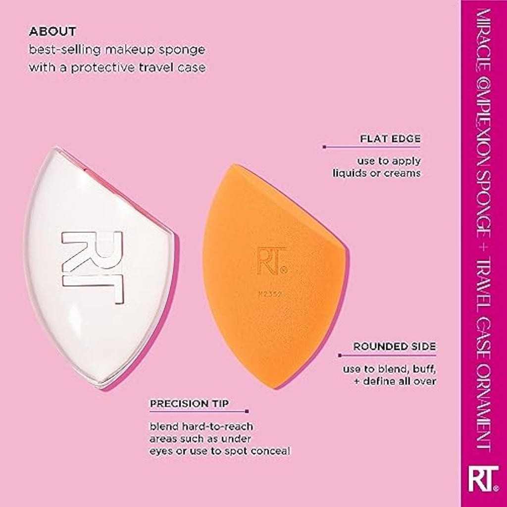 Real Techniques Miracle Complexion Sponge & Travel Case Holiday Ornament