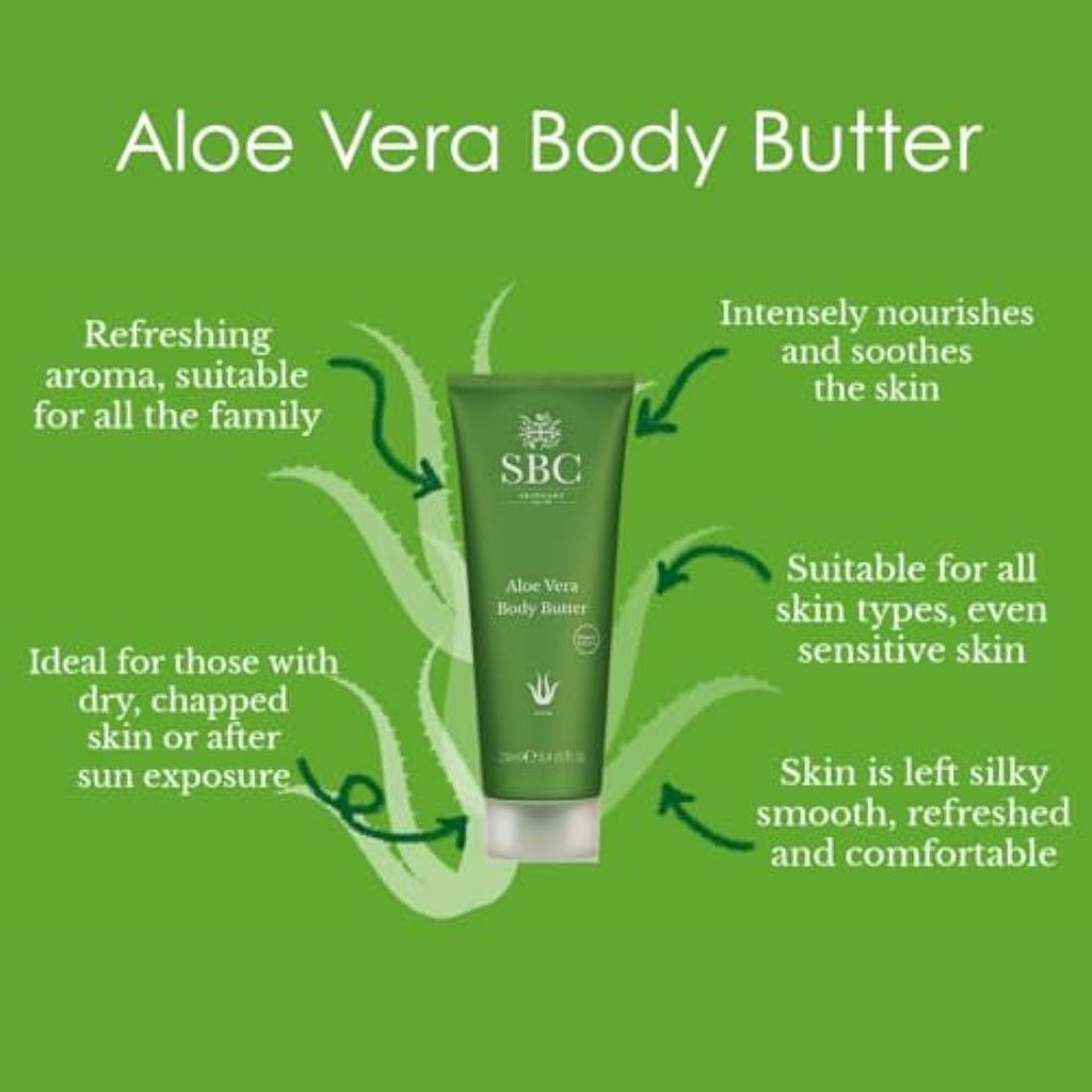 SBC Skincare Aloe Vera Body Butter – Hydrating After-Sun Moisturiser 250ml