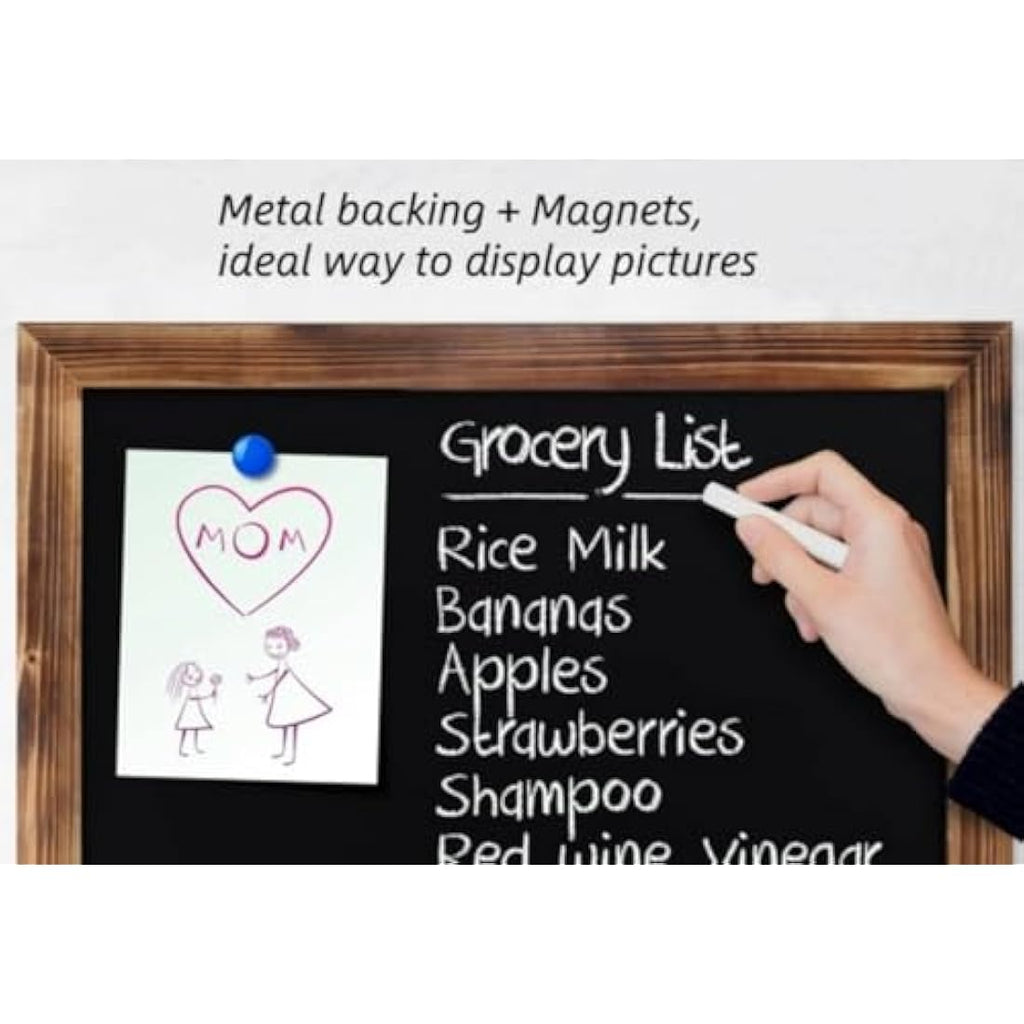 DIPAMKAR Magnetic A-Frame Pavement Chalkboard Sign - 86cm Wooden Board