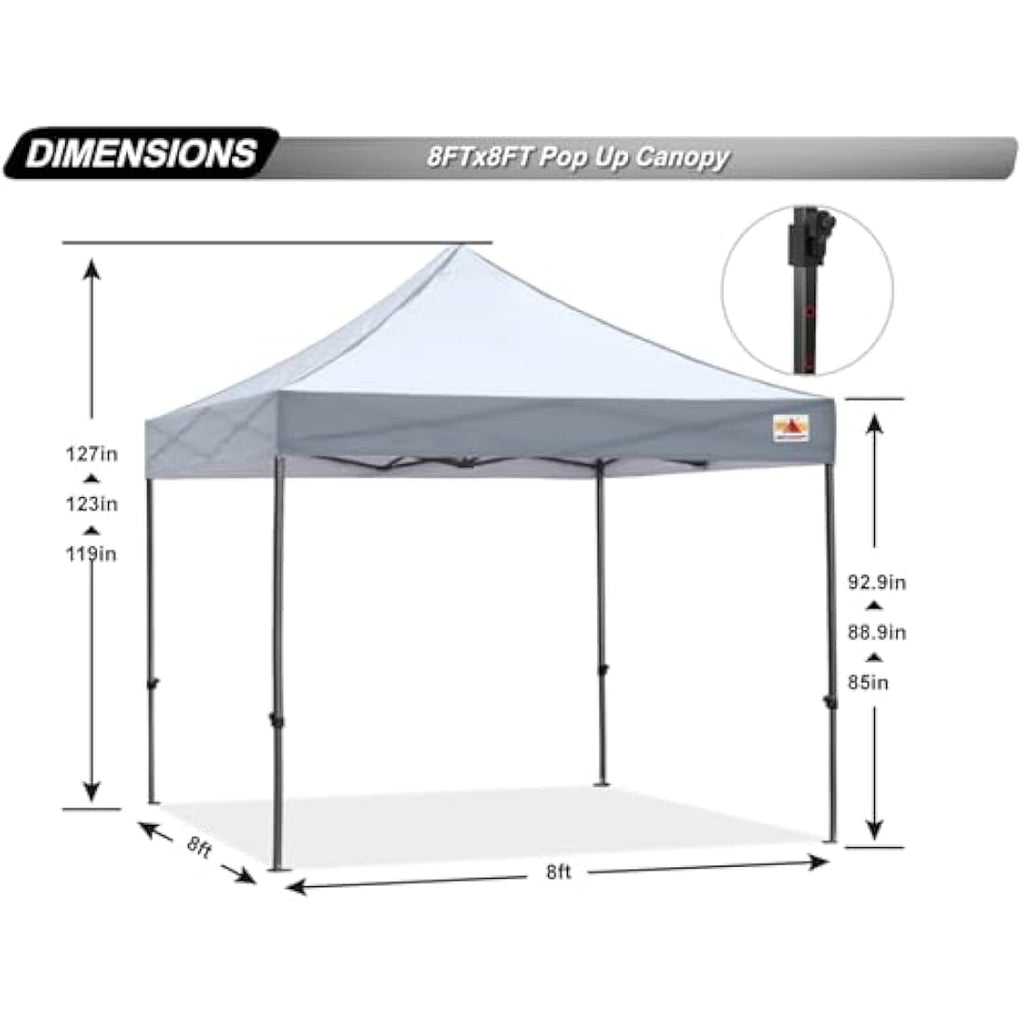 ABCCANOPY Pop Up Gazebo – Heavy Duty Commercial Canopy with Awning