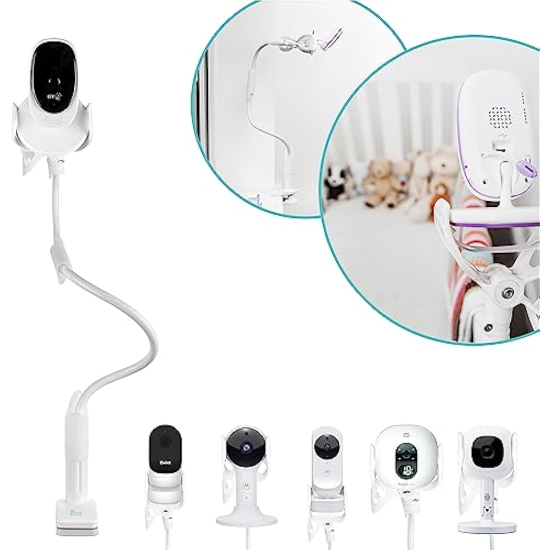 Jolof Store Flexi Twist Baby Monitor Holder – No-Drill Flexible Mount
