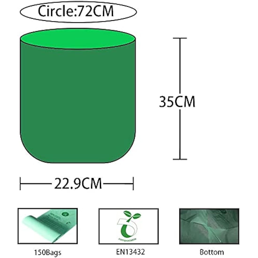 6L Compostable Bin Liners | 150 Biodegradable Waste Bags