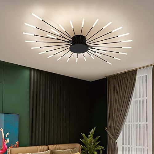 minifair Modern LED Firework Ceiling Light – 28 Head Flush Mount Lamp