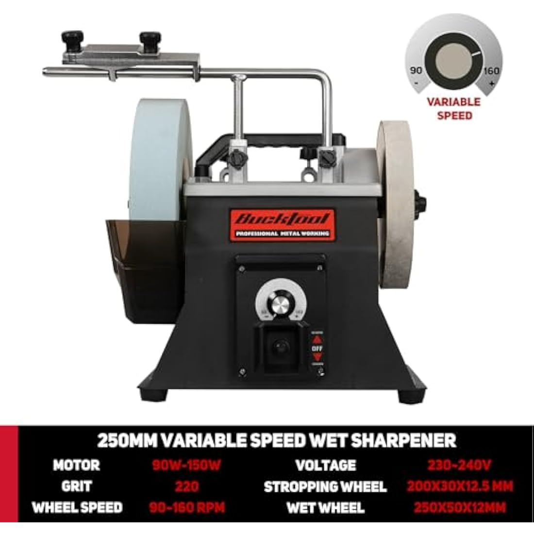 Bucktool SCM8103 250mm Variable Speed Wet and Dry Sharpening System