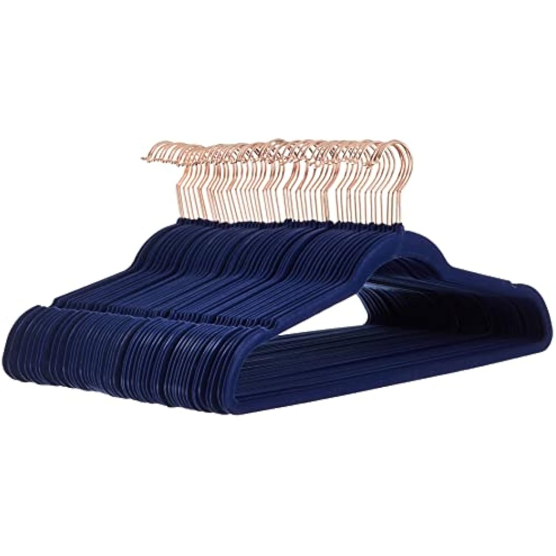Jolof Store Slim Velvet Non-Slip Suit Hangers - Navy Blue - 50 Pack