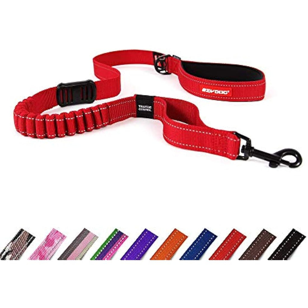 EzyDog Zero Shock Dog Lead – Shock Absorbing 1.2m Leash with Traffic Handle