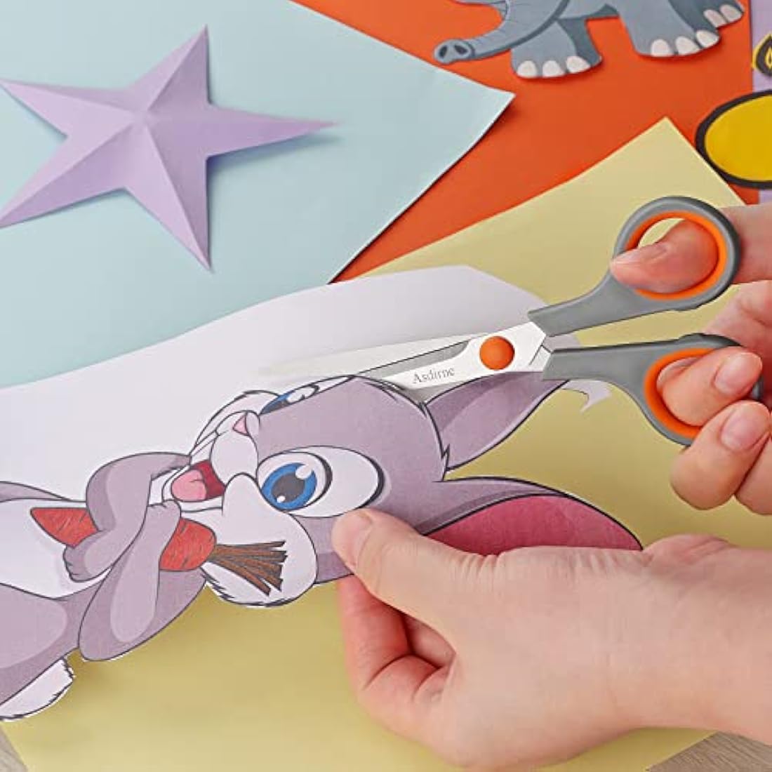 Asdirne Stainless Steel Scissors | 4-Piece Multi-Size Set with Soft Grip