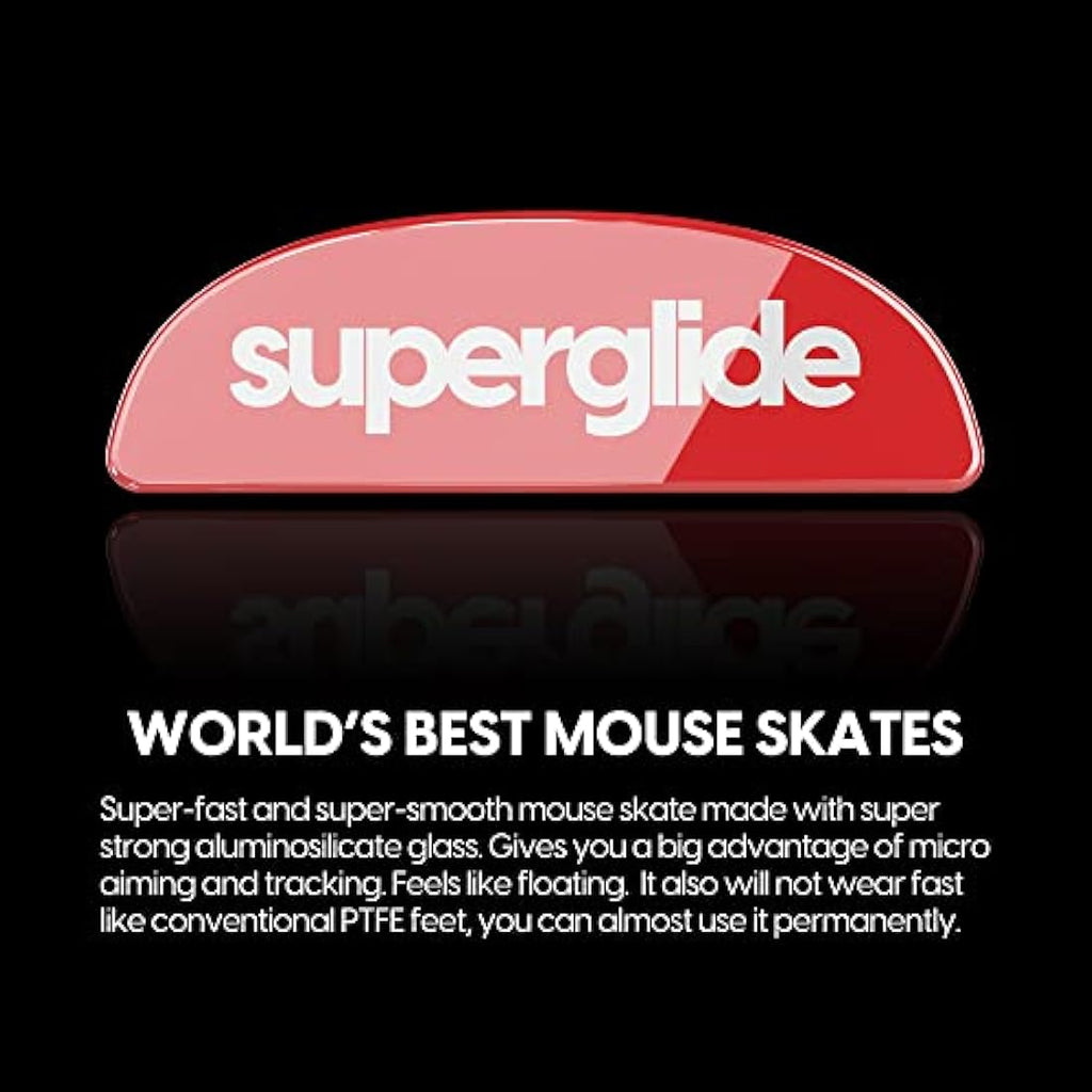 Superglide Glass Mouse Skates for Pulsar X2 & X2 Mini – Red