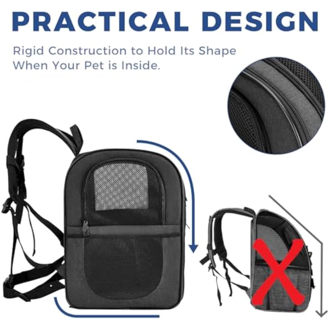Apollo Walker Pet Carrier Backpack – Airline Approved Hiking Bag, Black