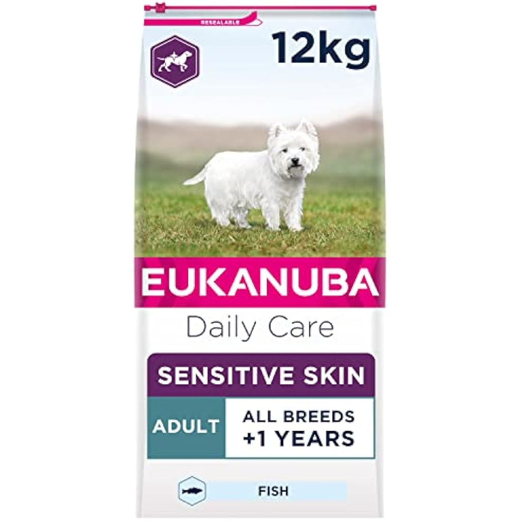 Eukanuba Sensitive Skin Hypoallergenic Fish Dry Dog Food - 12kg