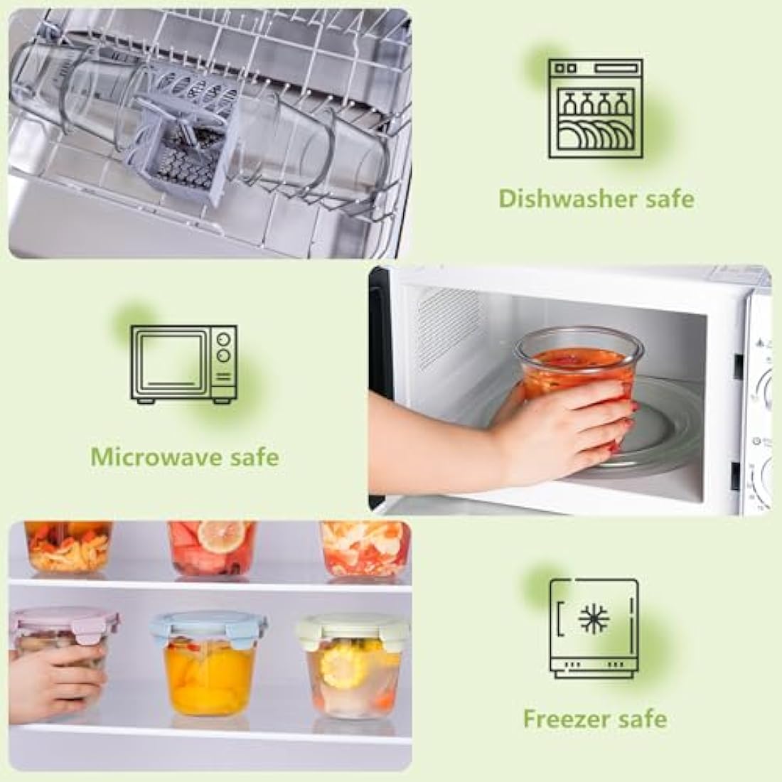 Glass Food Storage Containers – 710ml Airtight Meal Prep, 4PCS