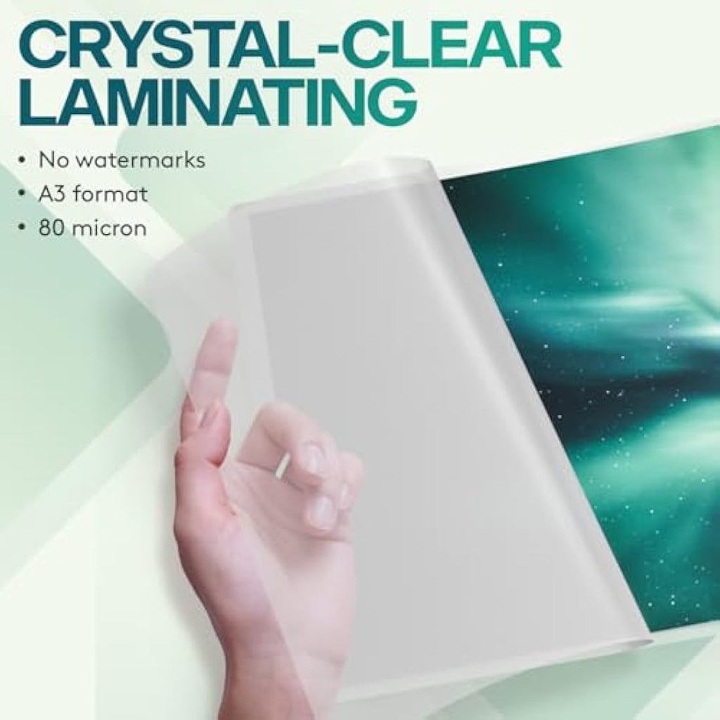 ACROPAQ A3 Laminating Pouches - 160 Micron Glossy Finish - 50 Pack