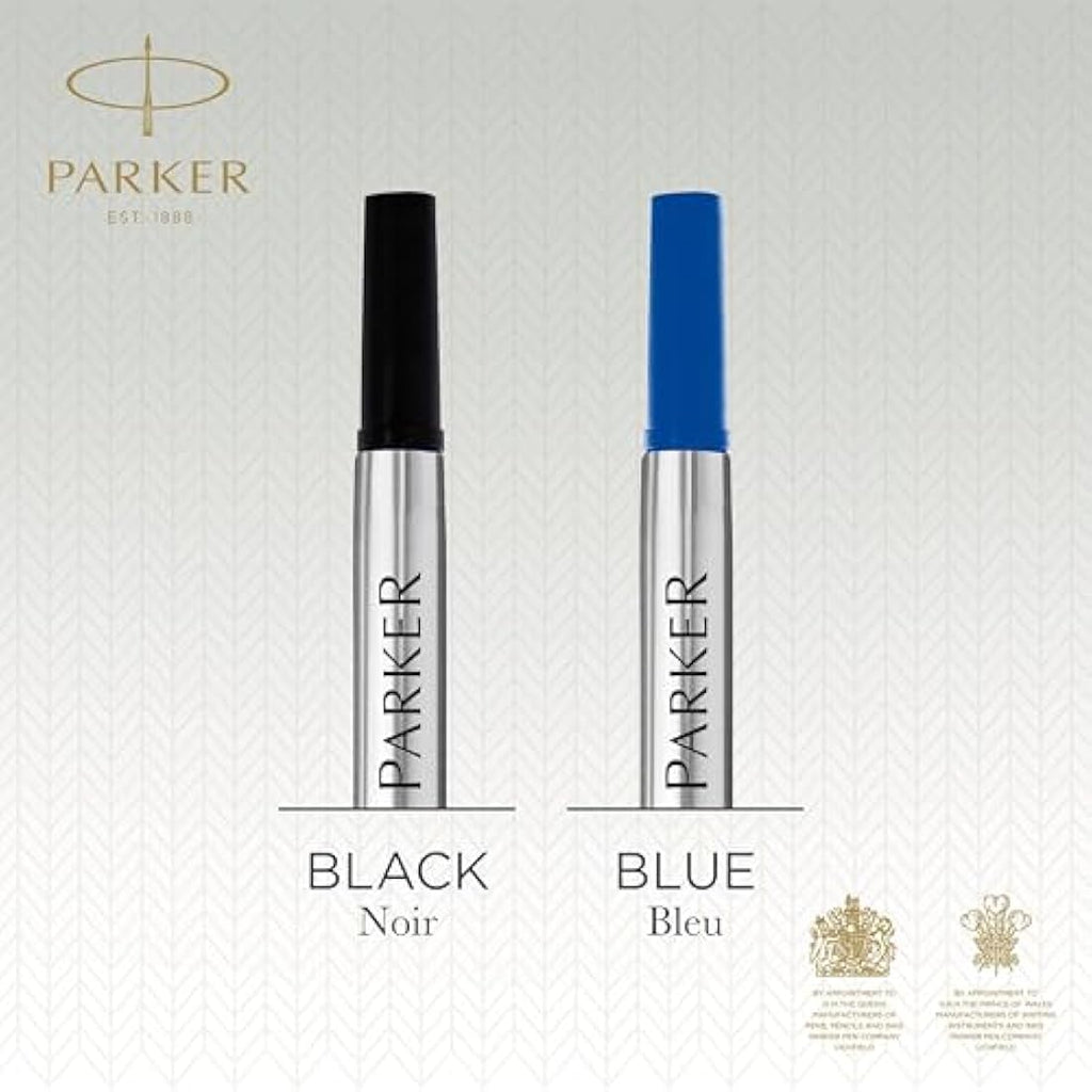 Parker Rollerball Pen Refills | Medium Point Black Quink Ink | 2 Count
