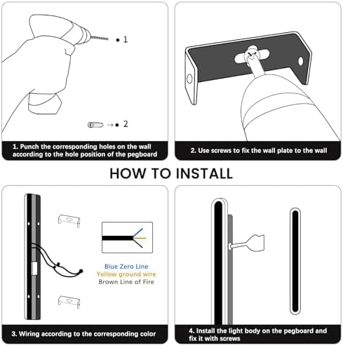 Mikeru 180CM Outdoor LED Wall Light | Dimmable IP65 Modern Sconce