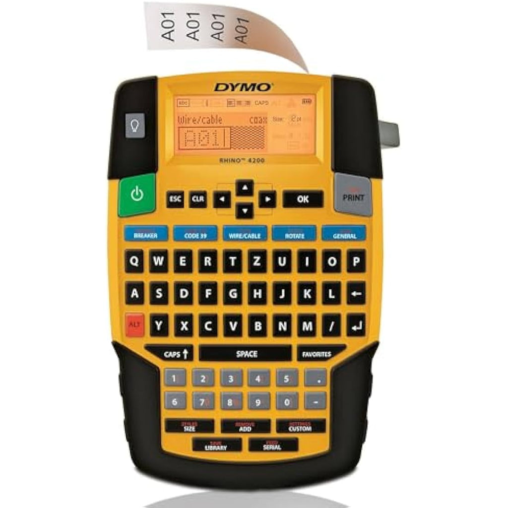 Dymo Rhino 4200 Industrial Label Printer for Barcodes and Heat Shrink