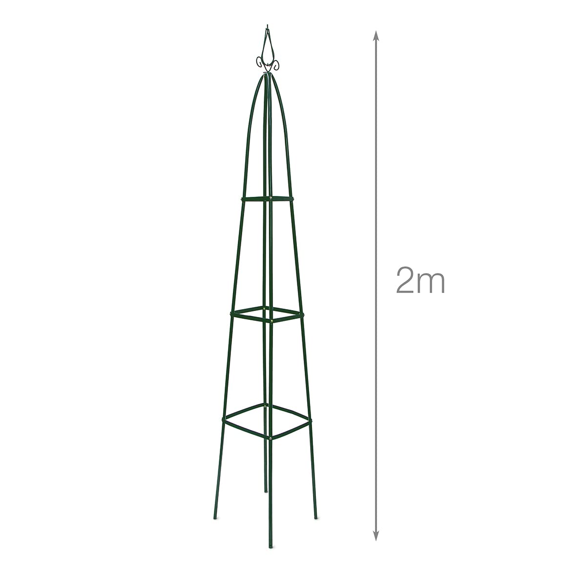Relaxdays Garden Obelisk Metal Climbing Plant Support Trellis, 200cm
