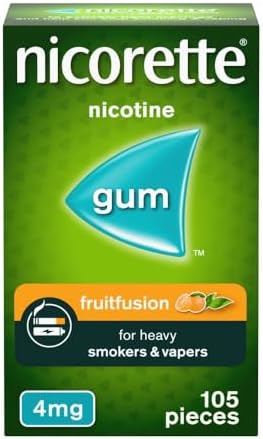 Nicorette Fruitfusion 4mg Nicotine Gum - 105 Pieces Smoking Aid